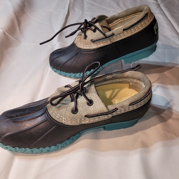 Ll bean teal bottom leather mock ankle boots womens size 7 - Picture 3 of 7